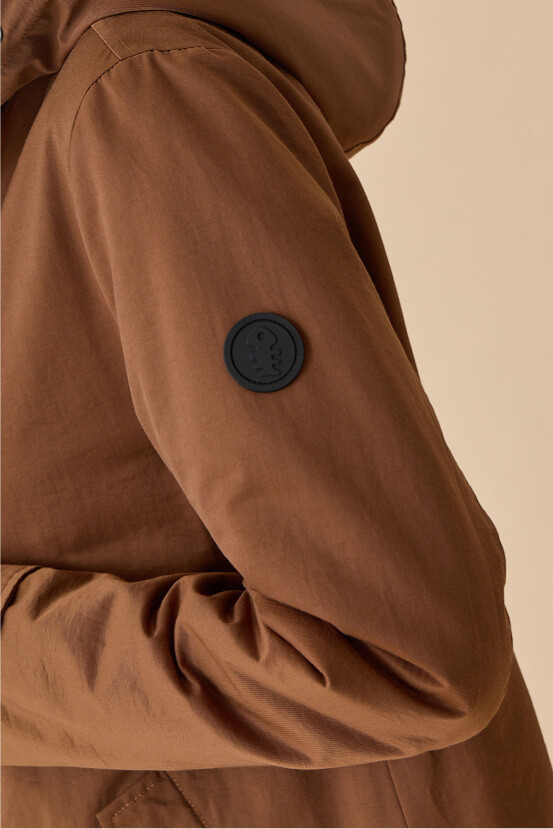 Parka longue unie capuche femme - vêtement tendance Diplodocus